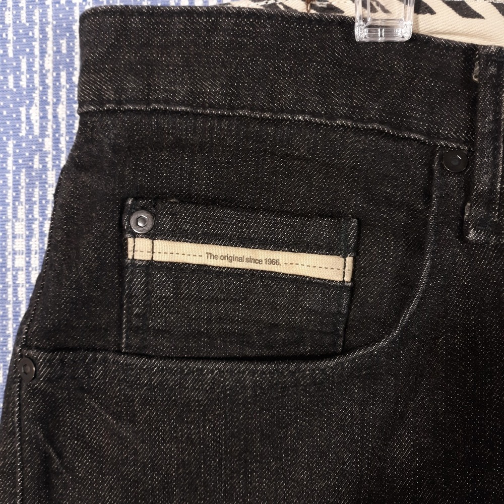 Vans Off The Wall Jeans Mens 36 x 30 Denim 5-Pocket Black Y2K Skateboarding - Picture 4 of 15